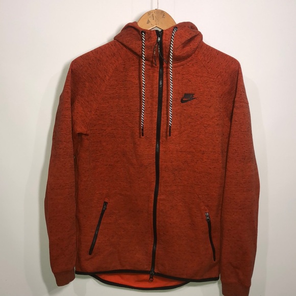 nike tech fleece hoodie orange